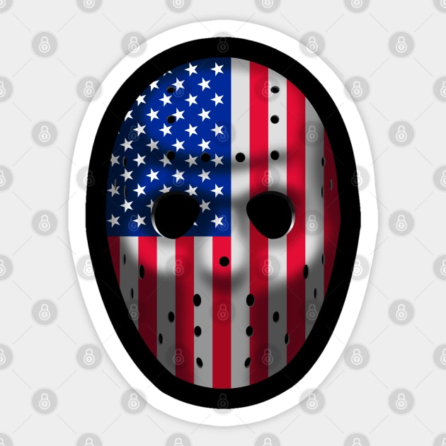 Hockey Mask, American flag Sticker by HEJK81